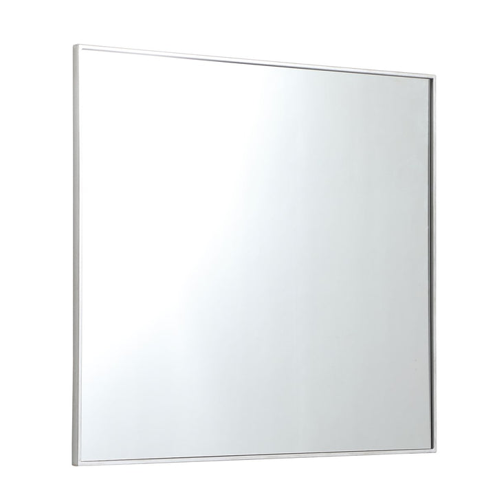 Metal Frame Rectangle Mirror 36 Inch In Silver