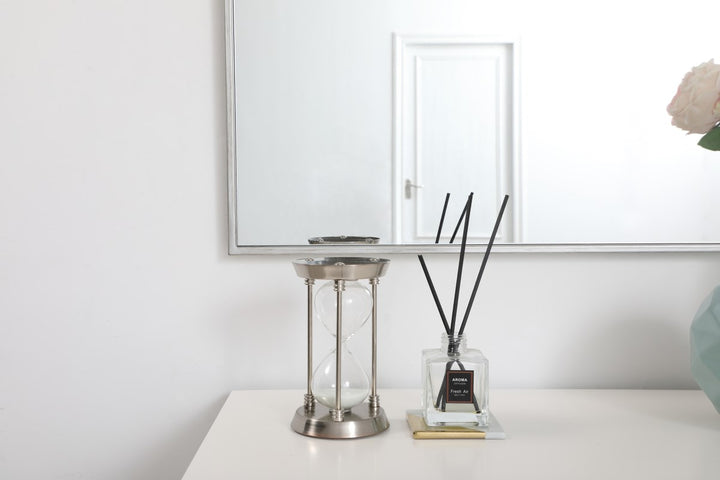 Metal Frame Rectangle Mirror 36 Inch In Silver