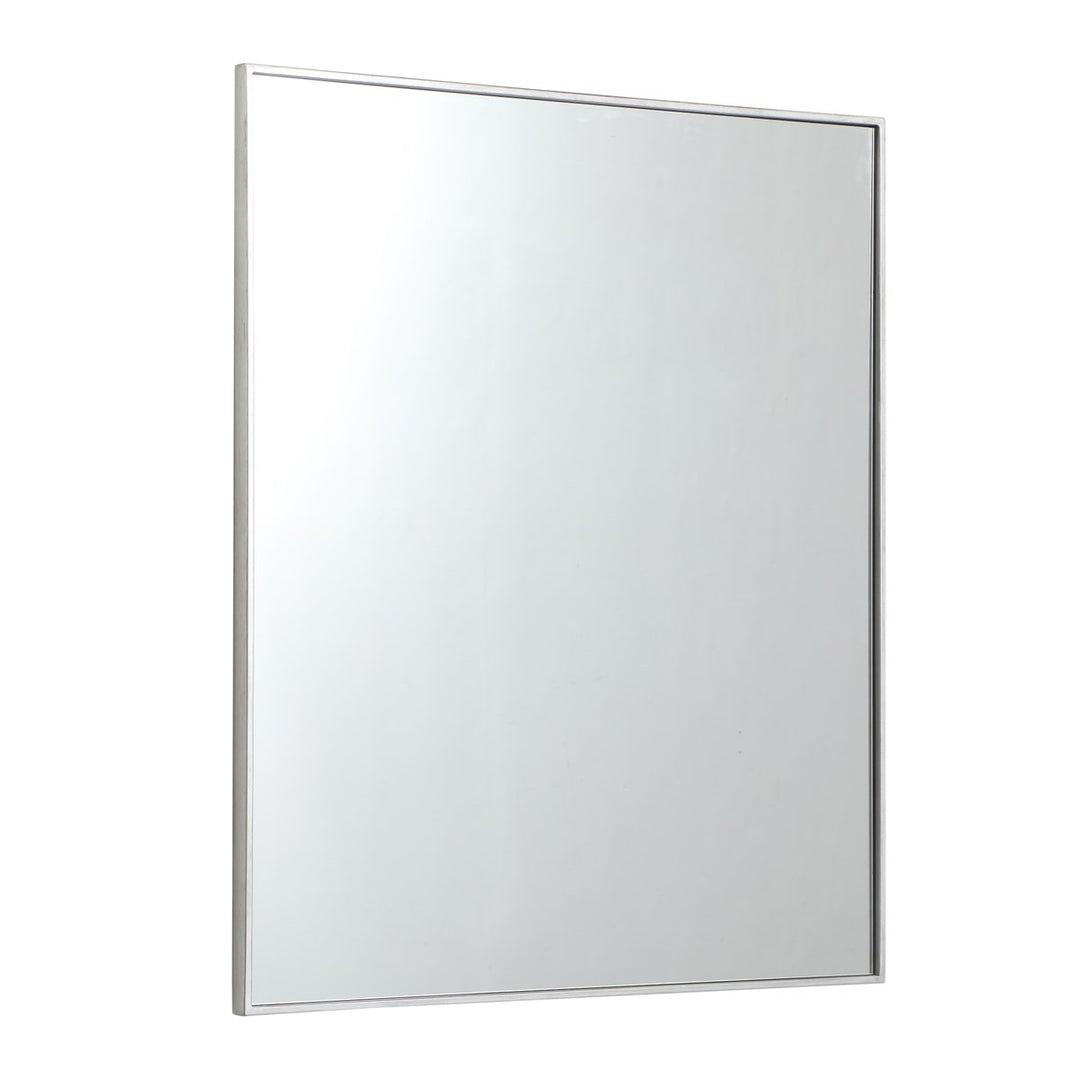 Metal Frame Rectangle Mirror 36 Inch In Silver