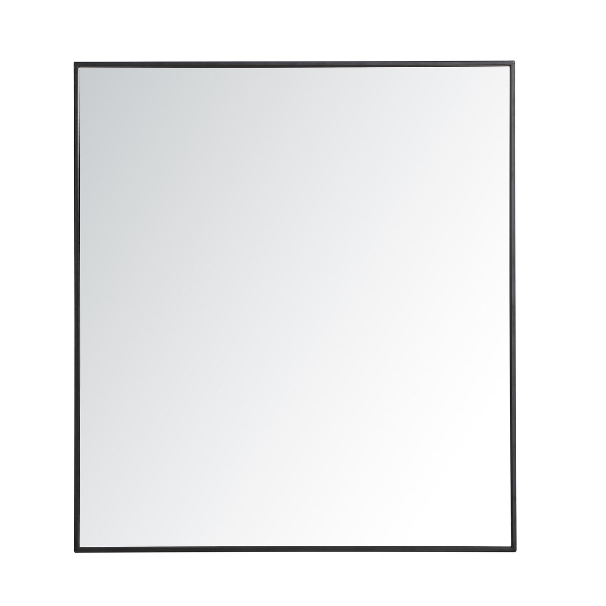 Metal Frame Rectangle Mirror 36 Inch In Black by Elegant Decor