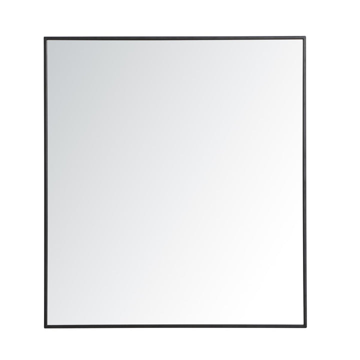 Metal Frame Rectangle Mirror 36 Inch In Black by Elegant Decor
