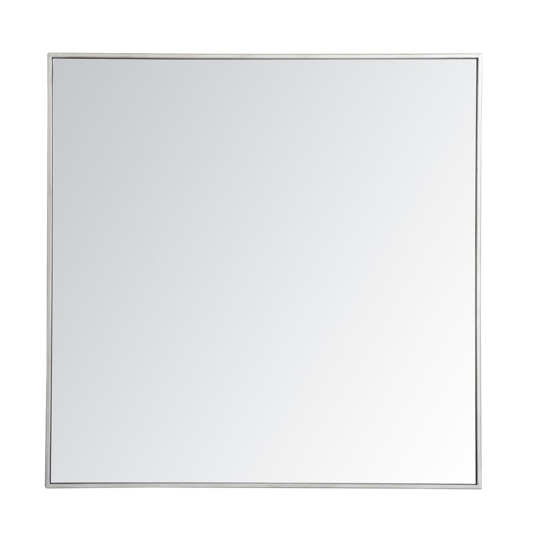 Metal Frame Square Mirror 36 Inch In Silver by Elegant Decor