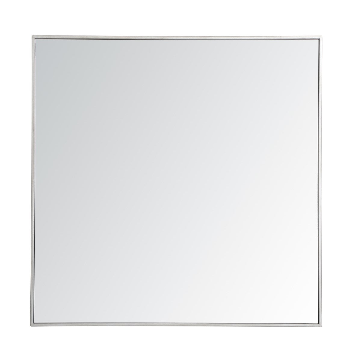 Metal Frame Square Mirror 36 Inch In Silver by Elegant Decor
