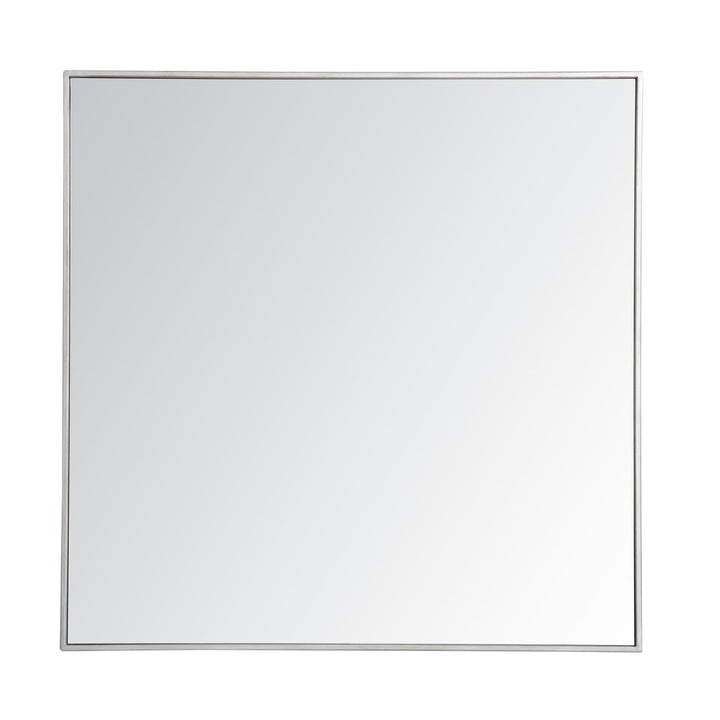 Metal Frame Square Mirror 36 Inch In Silver by Elegant Decor