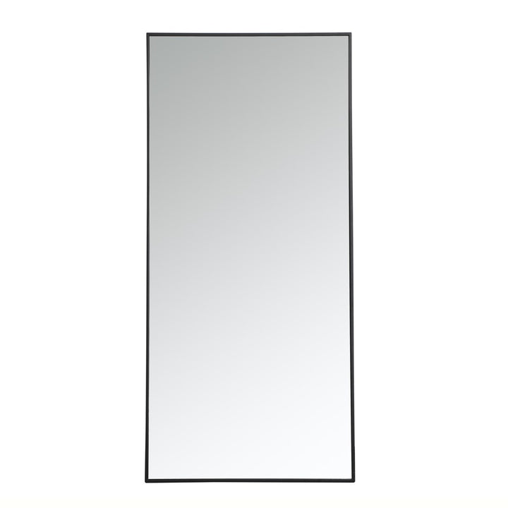 Metal Frame Rectangle Mirror 30 Inch In Black by Elegant Decor