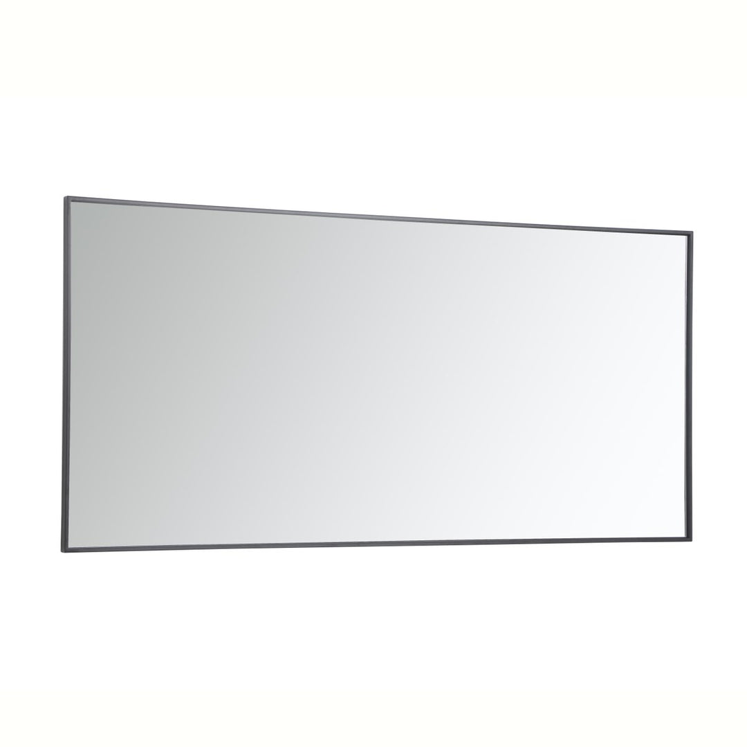 Metal Frame Rectangle Mirror 30 Inch In Black