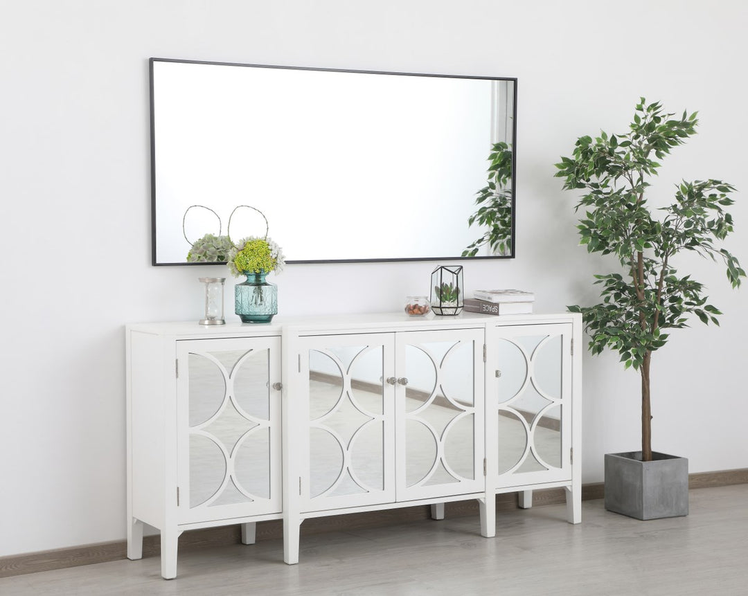 Metal Frame Rectangle Mirror 30 Inch In Black