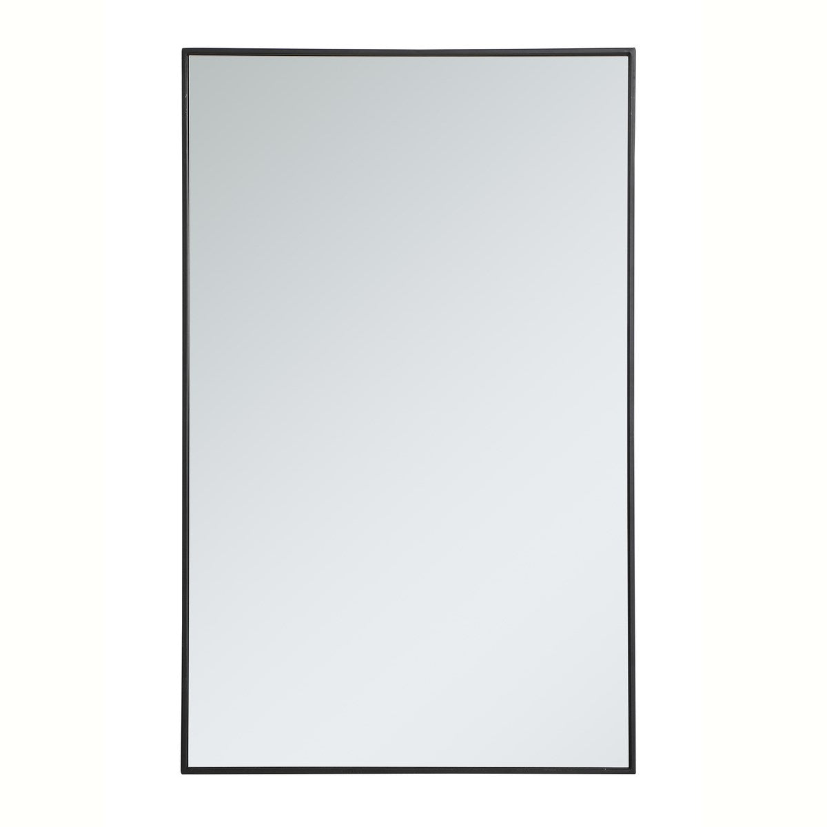 Metal Frame Rectangle Mirror 30 Inch In Black by Elegant Decor