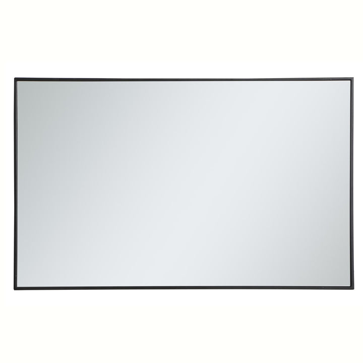 Metal Frame Rectangle Mirror 30 Inch In Black