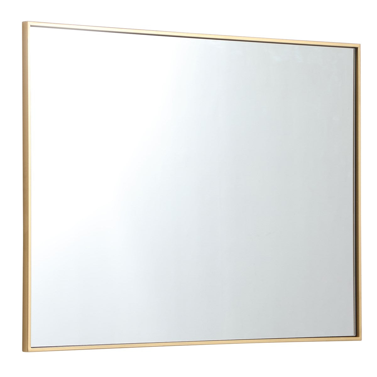 Metal Frame Rectangle Mirror 30 Inch In Brass