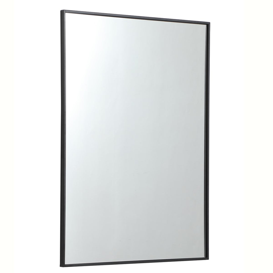 Metal Frame Rectangle Mirror 30 Inch In Black