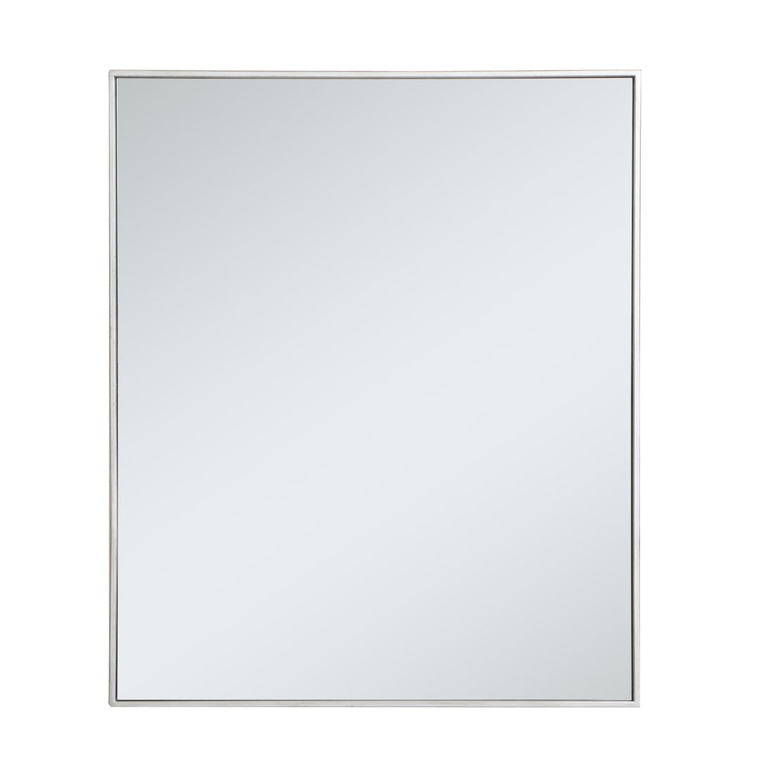 Metal Frame Rectangle Mirror 30 Inch In Silver by Elegant Decor
