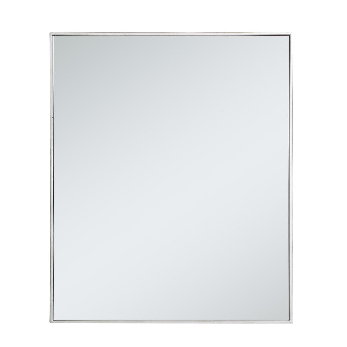 Metal Frame Rectangle Mirror 30 Inch In Silver by Elegant Decor