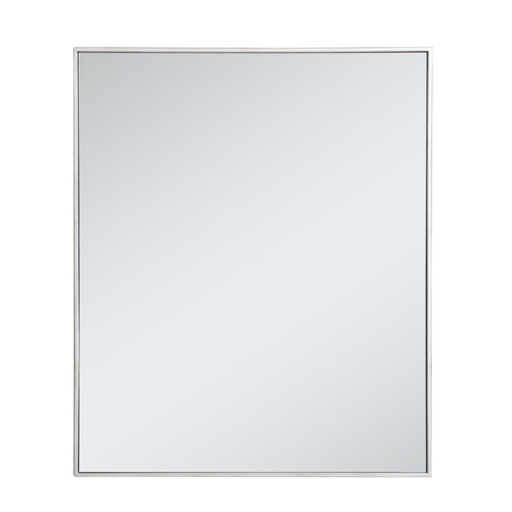 Metal Frame Rectangle Mirror 30 Inch In Silver by Elegant Decor
