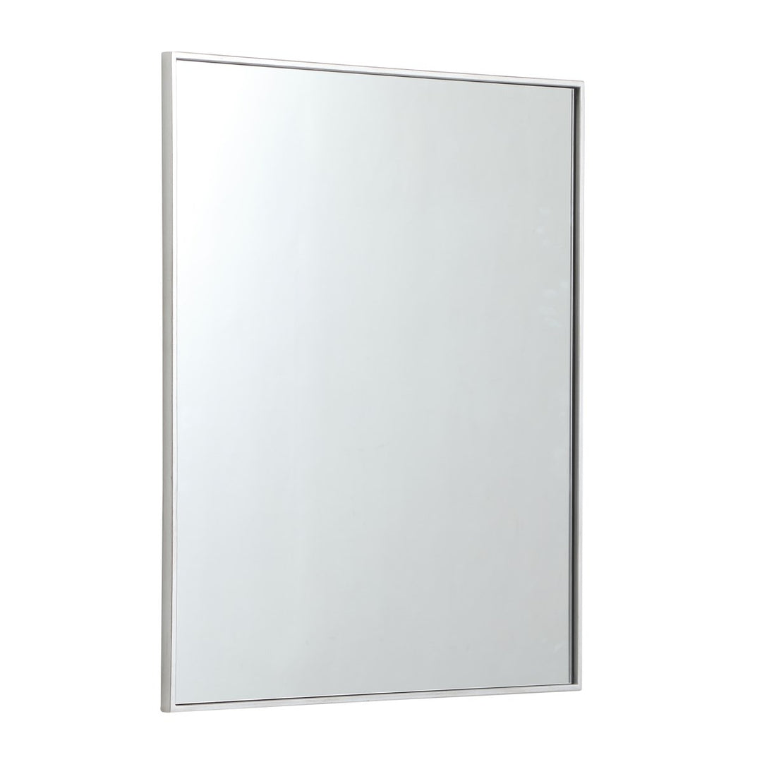 Metal Frame Rectangle Mirror 30 Inch In Silver