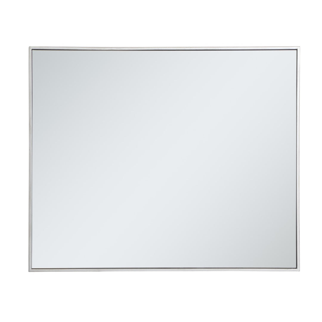 Metal Frame Rectangle Mirror 30 Inch In Silver