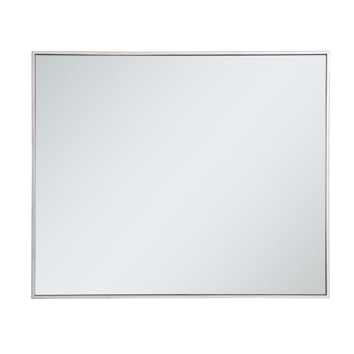 Metal Frame Rectangle Mirror 30 Inch In Silver