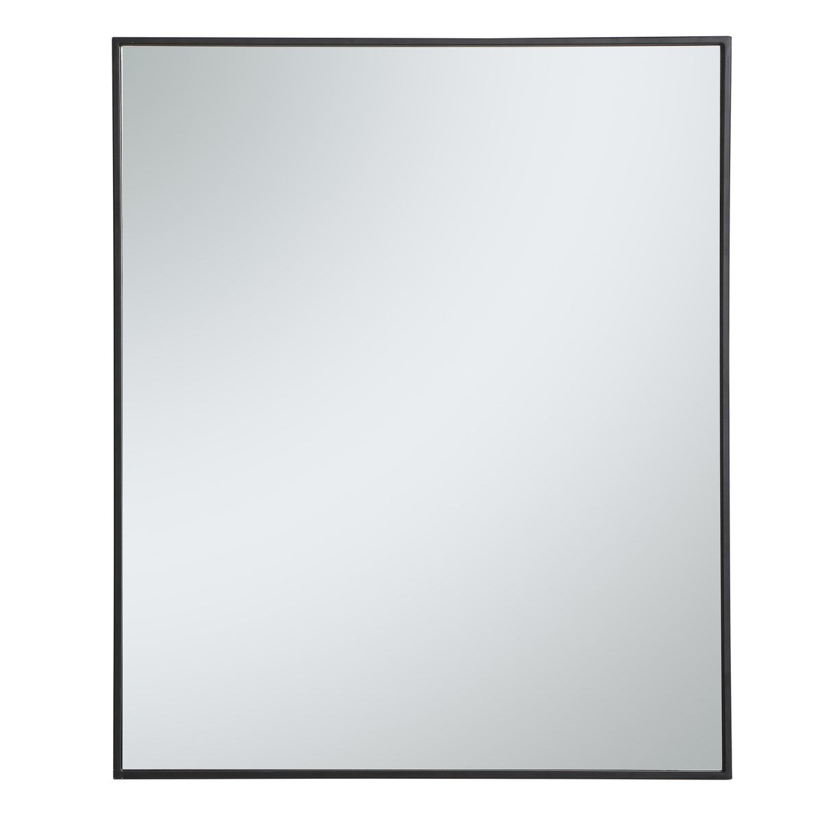 Metal Frame Rectangle Mirror 30 Inch In Black by Elegant Decor