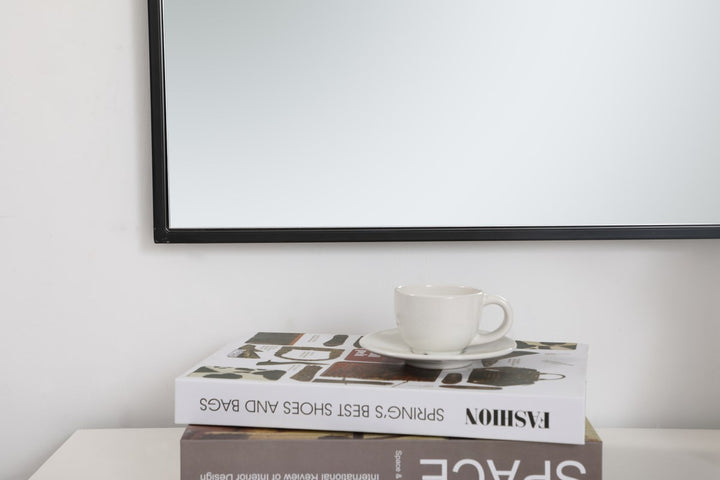 Metal Frame Rectangle Mirror 30 Inch In Black