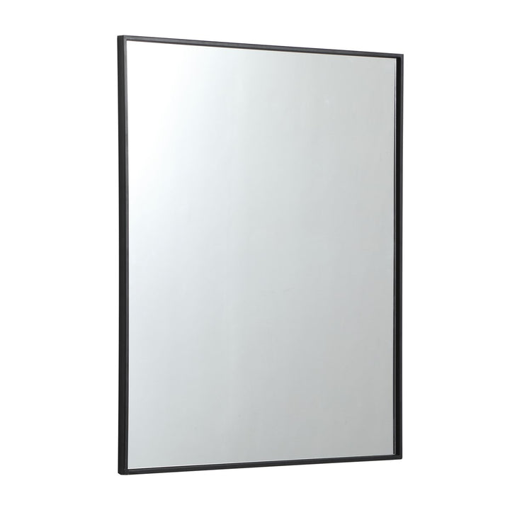 Metal Frame Rectangle Mirror 30 Inch In Black