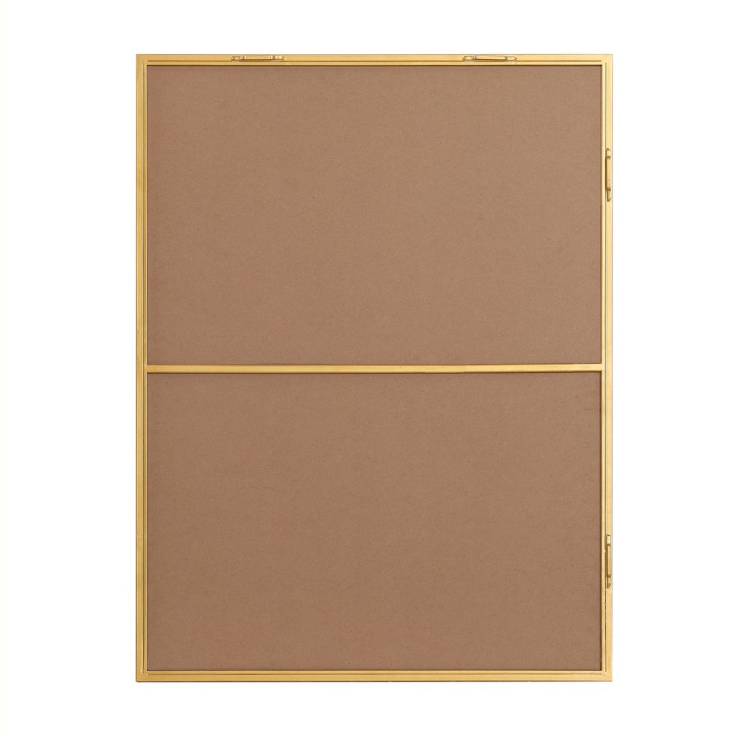 Metal Frame Rectangle Mirror 27 Inch In Brass