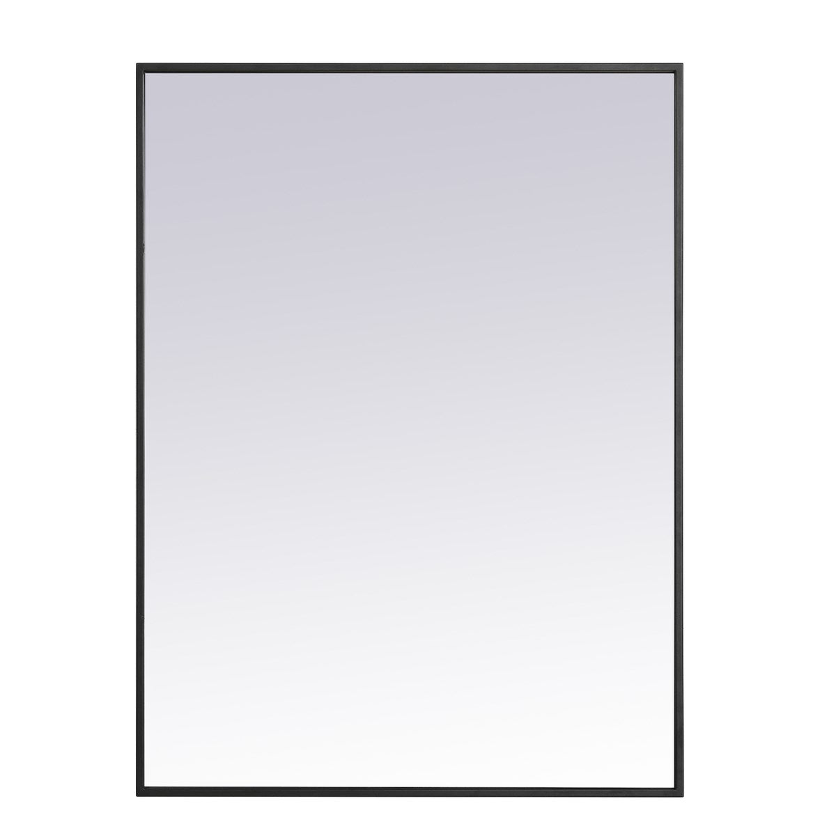 Metal Frame Rectangle Mirror 27 Inch In Black by Elegant Decor