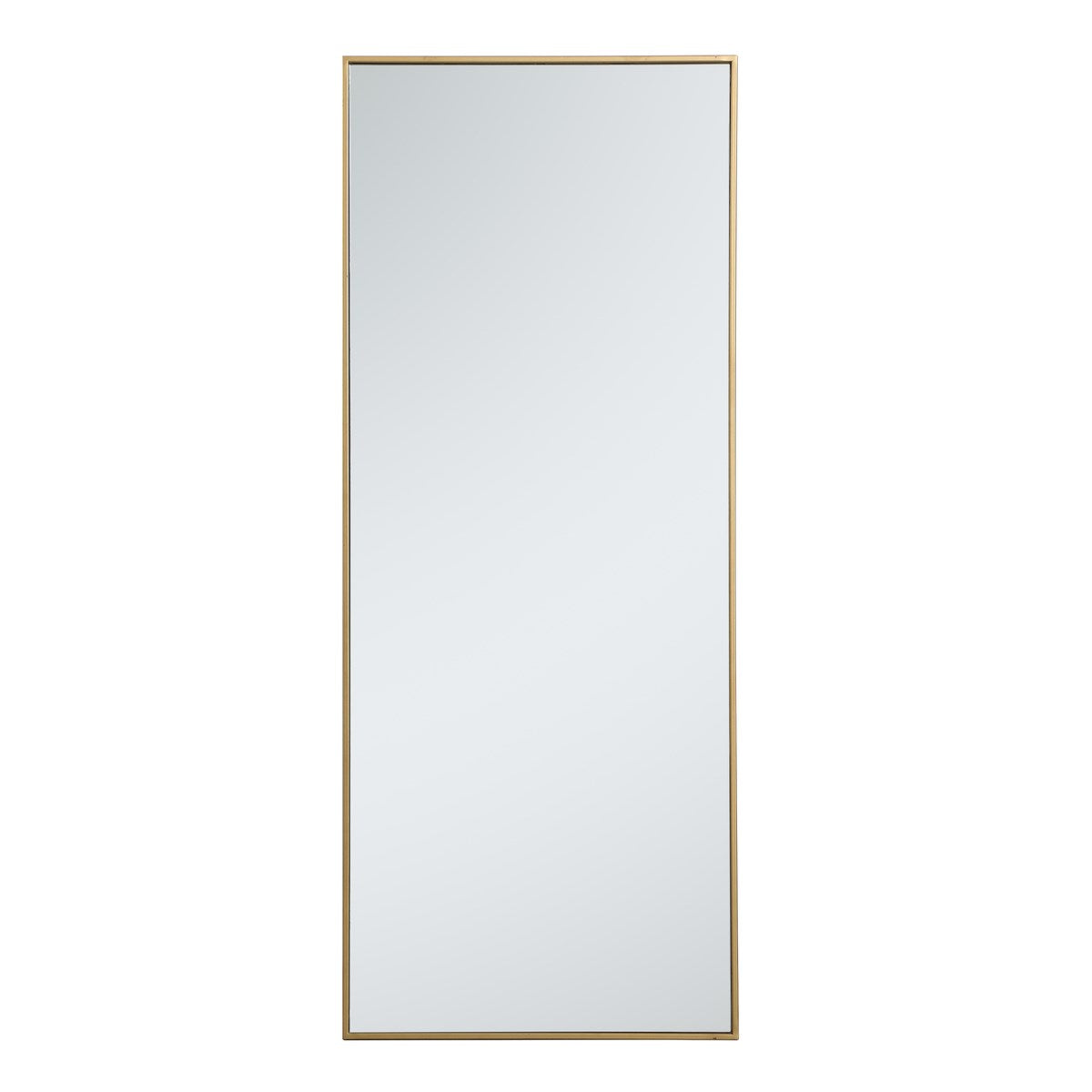Metal Frame Rectangle Mirror 24 Inch In Brass by Elegant Decor