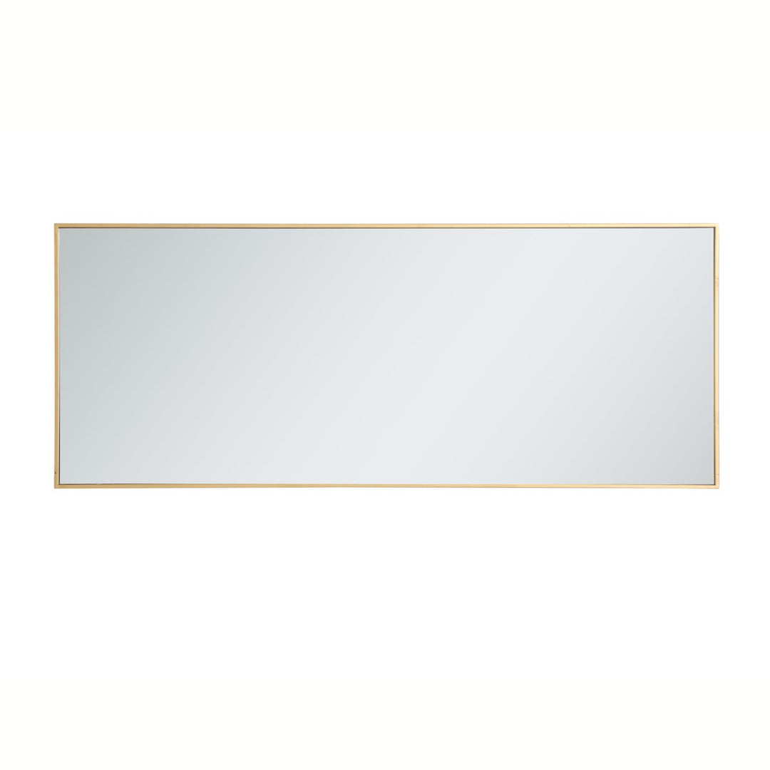 Metal Frame Rectangle Mirror 24 Inch In Brass