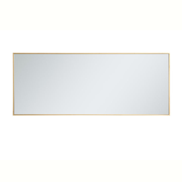 Metal Frame Rectangle Mirror 24 Inch In Brass