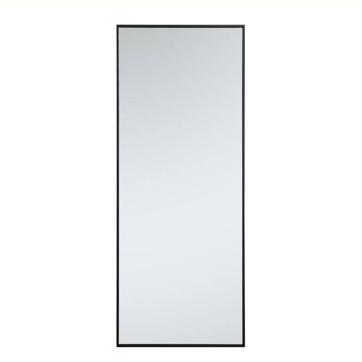 Metal Frame Rectangle Mirror 24 Inch In Black by Elegant Decor