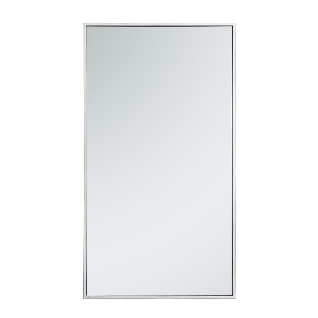 Metal Frame Rectangle Mirror 20 Inch In Silver by Elegant Decor