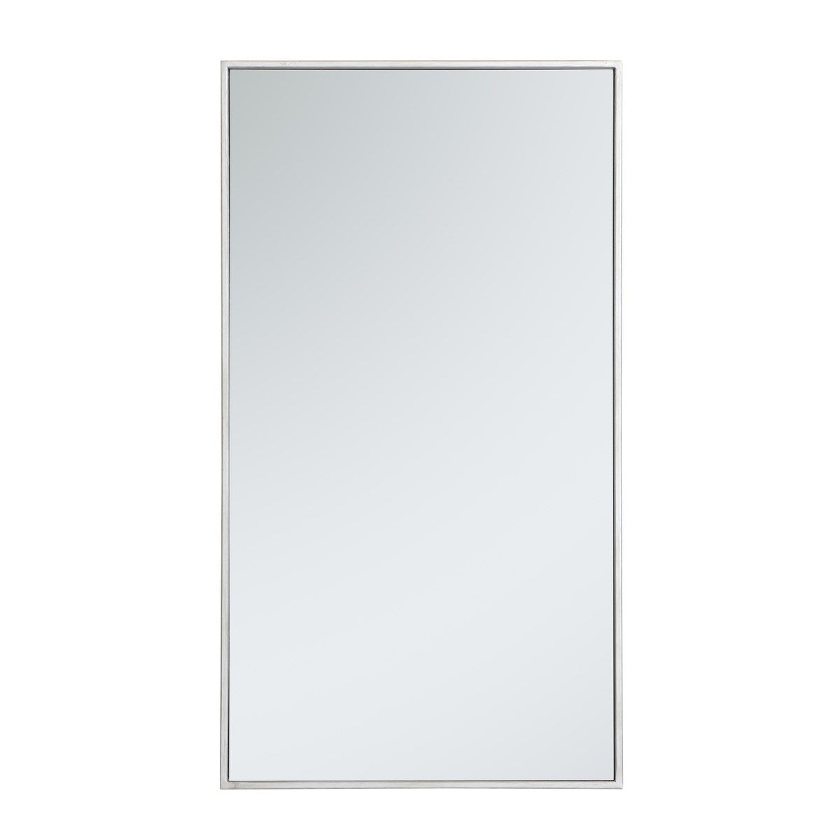 Metal Frame Rectangle Mirror 20 Inch In Silver by Elegant Decor
