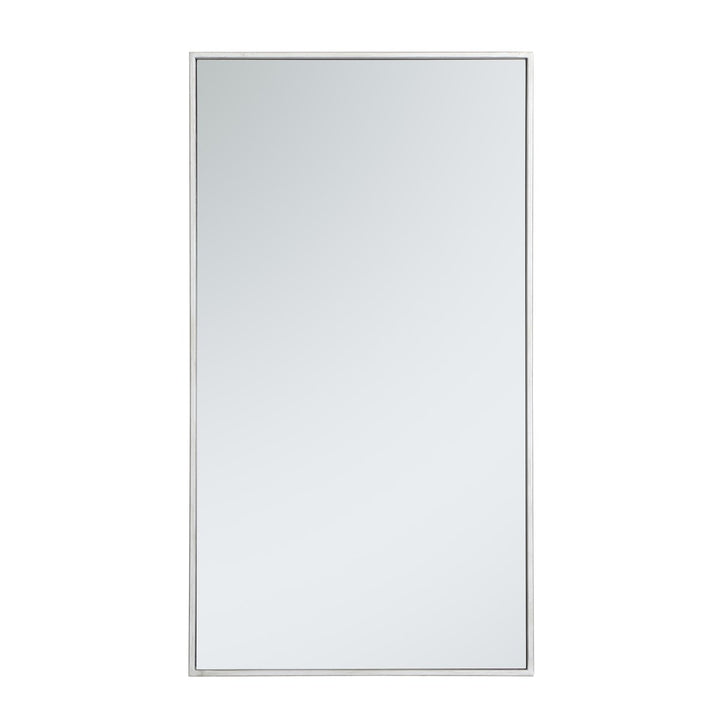 Metal Frame Rectangle Mirror 20 Inch In Silver by Elegant Decor