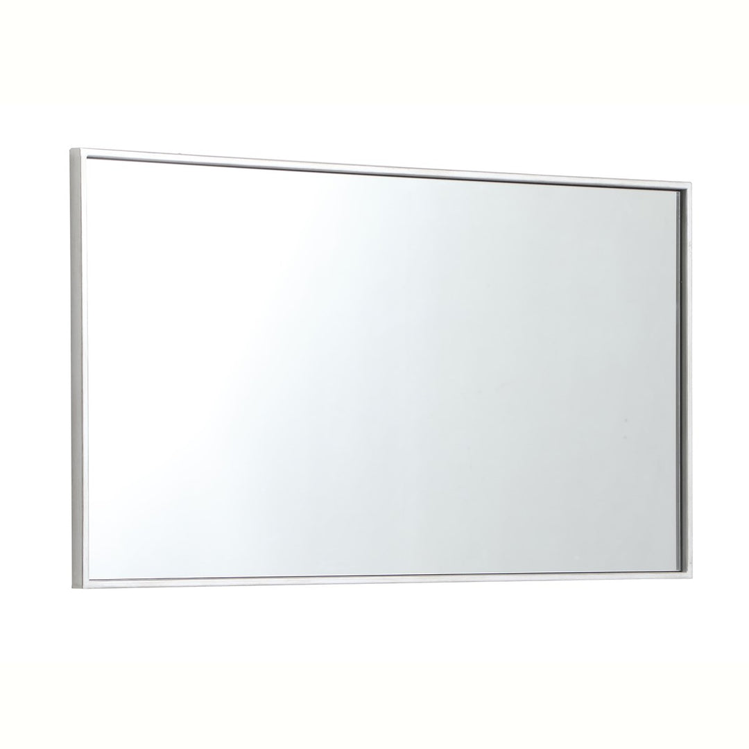 Metal Frame Rectangle Mirror 20 Inch In Silver