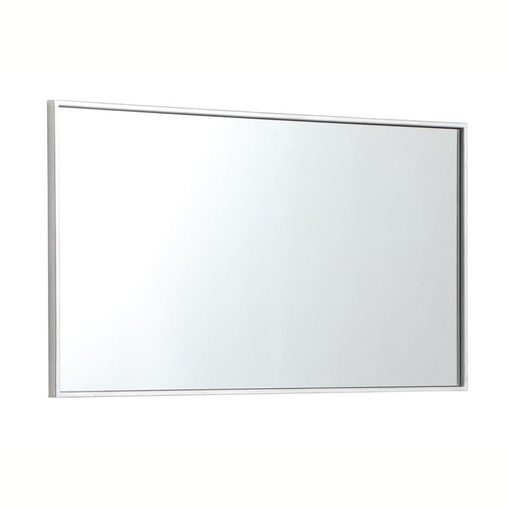Metal Frame Rectangle Mirror 20 Inch In Silver