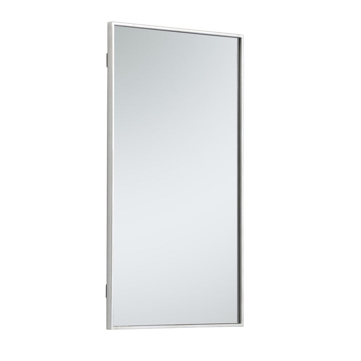 Metal Frame Rectangle Mirror 20 Inch In Silver