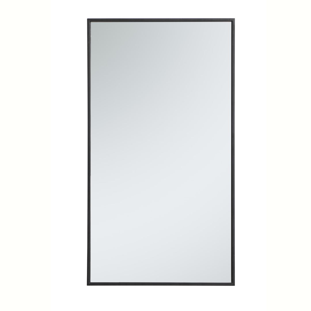 Metal Frame Rectangle Mirror 20 Inch In Black by Elegant Decor