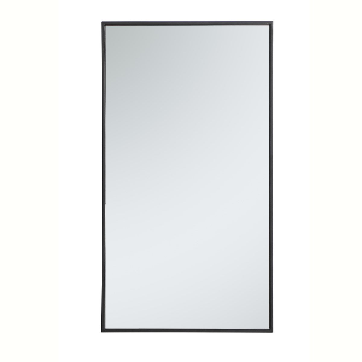 Metal Frame Rectangle Mirror 20 Inch In Black by Elegant Decor