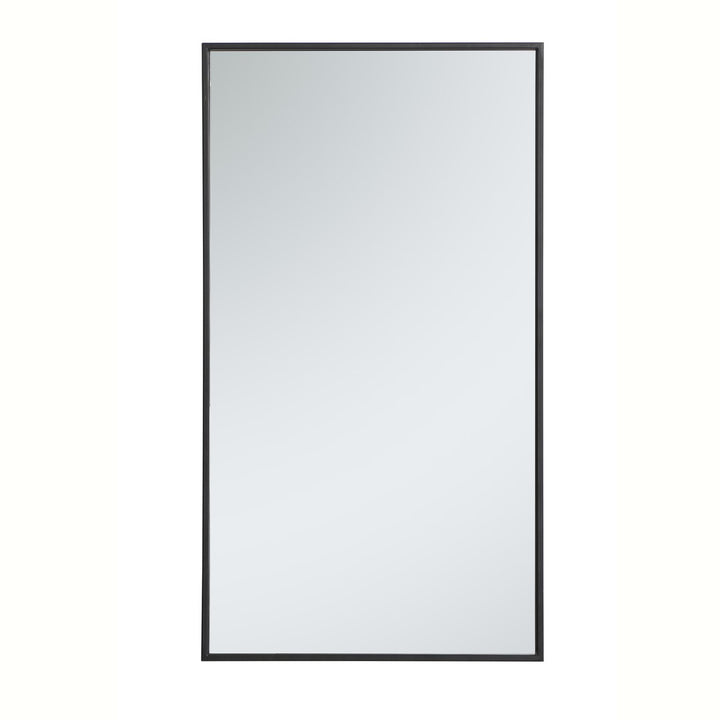 Metal Frame Rectangle Mirror 20 Inch In Black by Elegant Decor
