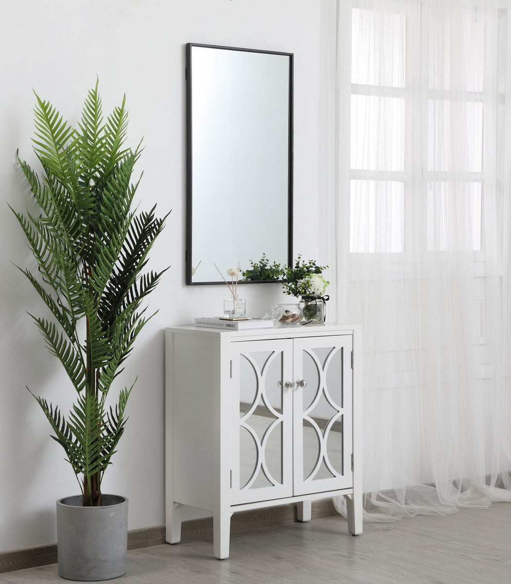 Metal Frame Rectangle Mirror 20 Inch In Black