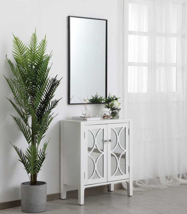Metal Frame Rectangle Mirror 20 Inch In Black