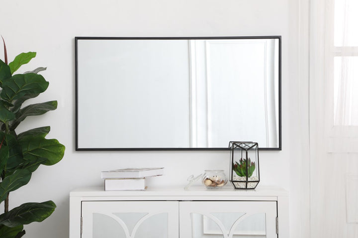 Metal Frame Rectangle Mirror 20 Inch In Black