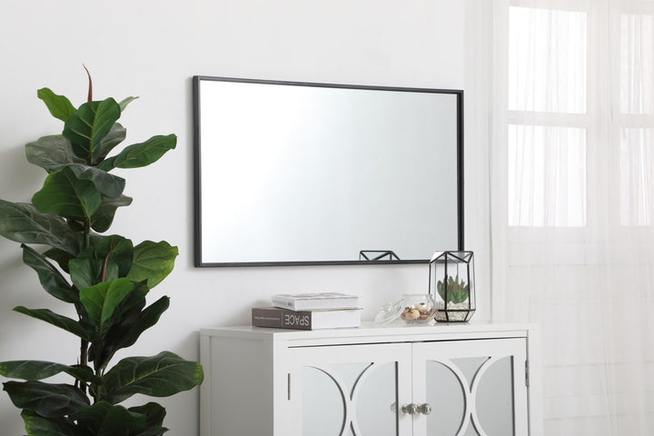 Metal Frame Rectangle Mirror 20 Inch In Black