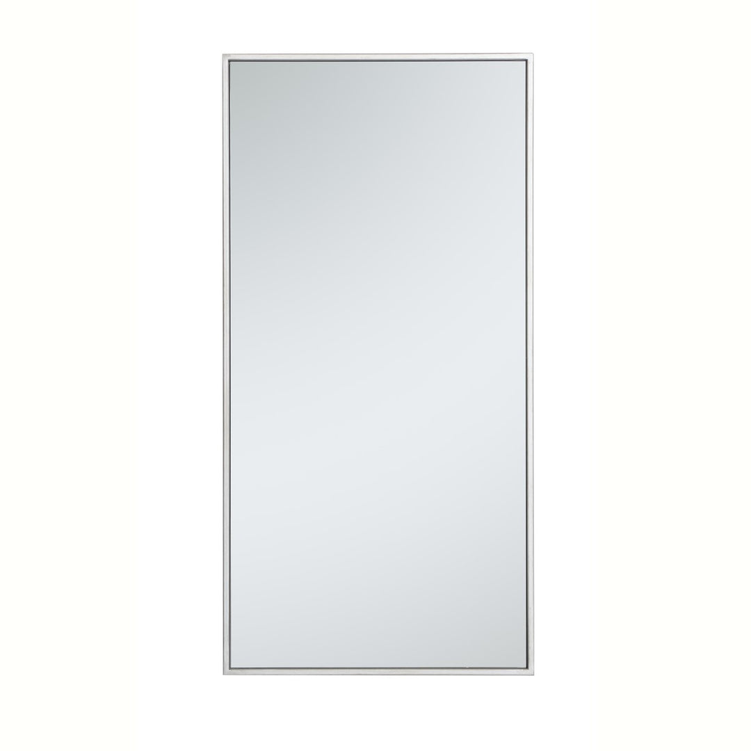 Metal Frame Rectangle Mirror 18 Inch In Silver by Elegant Decor