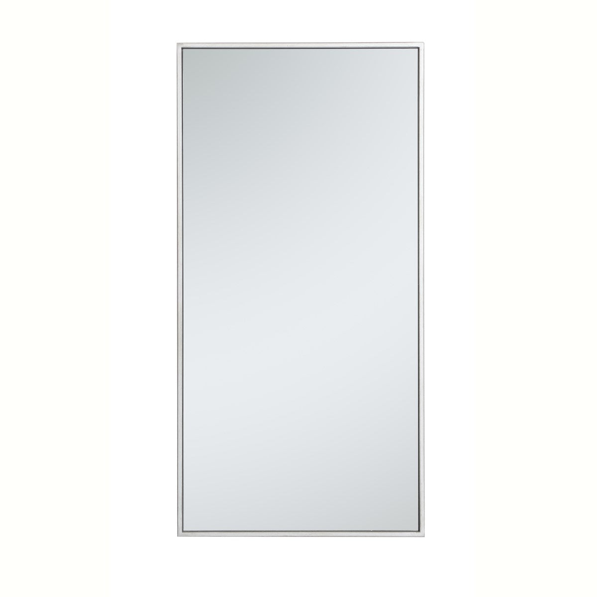 Metal Frame Rectangle Mirror 18 Inch In Silver by Elegant Decor