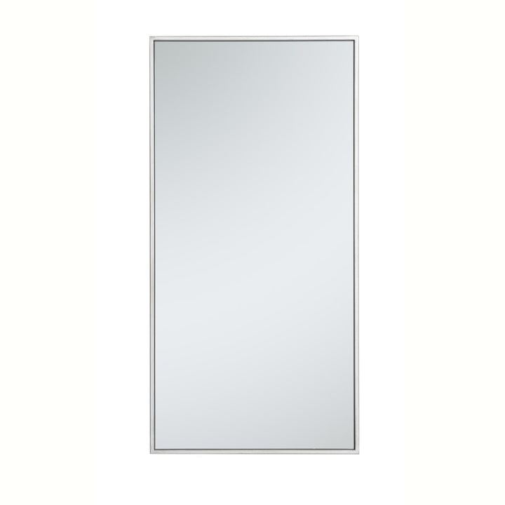Metal Frame Rectangle Mirror 18 Inch In Silver by Elegant Decor