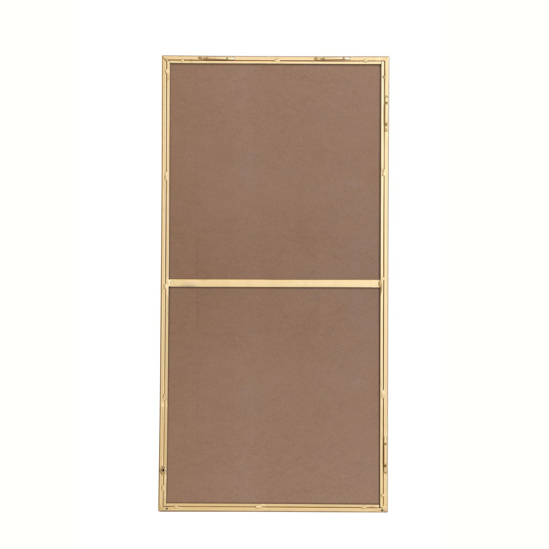 Metal Frame Rectangle Mirror 18 Inch In Brass