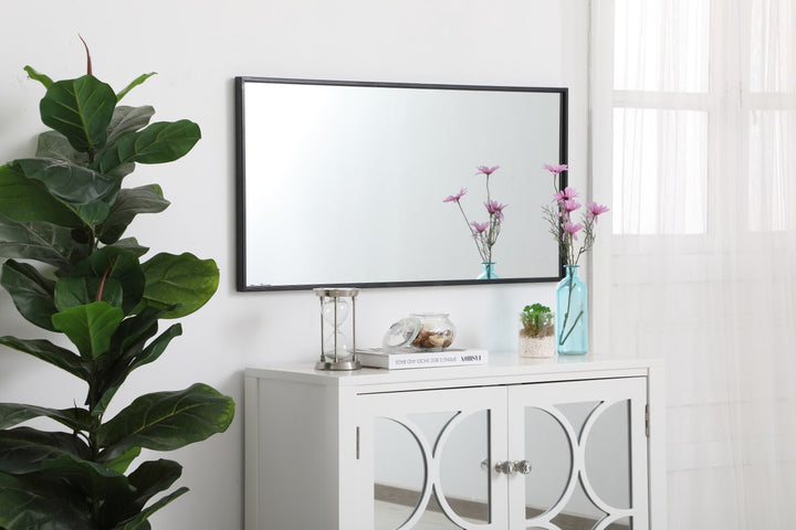 Metal Frame Rectangle Mirror 18 Inch In Black