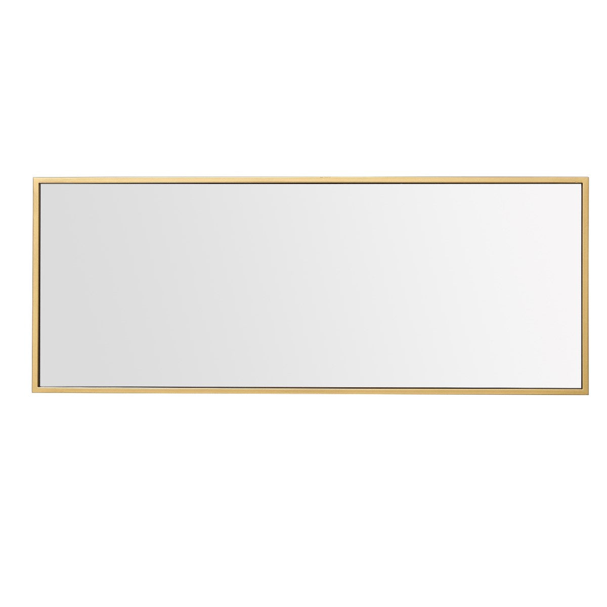 Metal Frame Rectangle Mirror 14 Inch In Brass