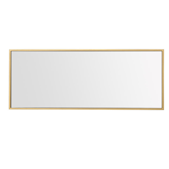 Metal Frame Rectangle Mirror 14 Inch In Brass